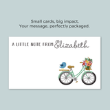 Bike and Bird - Personalized Gift Enclosure - The Note House