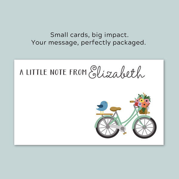 Bike and Bird - Personalized Gift Enclosure - The Note House