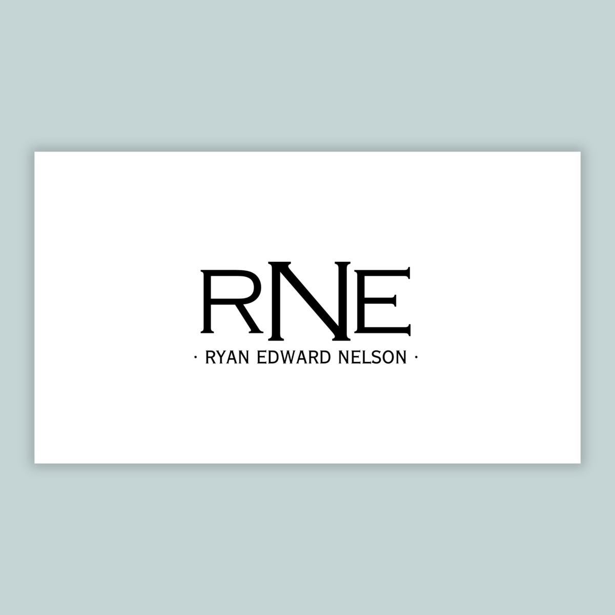 Block Monogram Centered - Personalized Gift Enclosure - The Note House