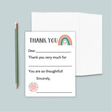 Boho Rainbow - Fill - in Thank You Notes - The Note House