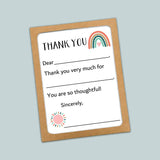 Boho Rainbow - Fill - in Thank You Notes - The Note House