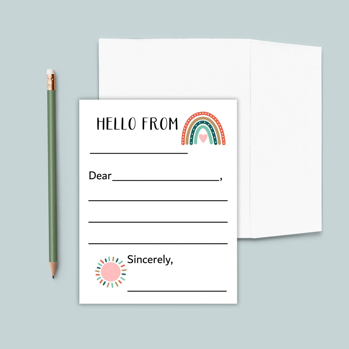 Boho Rainbow - Lined Note Cards - The Note House