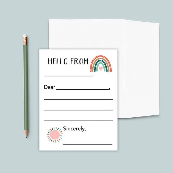 Boho Rainbow - Lined Note Cards - The Note House