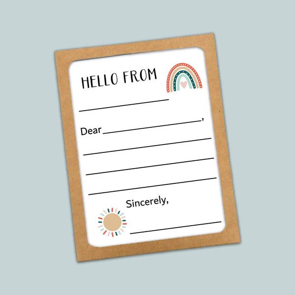 Boho Rainbow - Lined Note Cards - The Note House