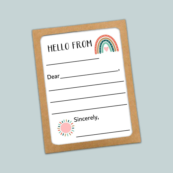 Boho Rainbow - Lined Note Cards - The Note House