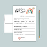 Boho Rainbow - Personalized Fill - in Letter Template - The Note House