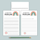 Boho Rainbow - Personalized Lined Letter Template - The Note House