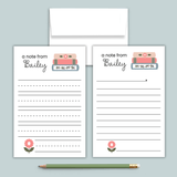 Books - Personalized Lined Letter Writing Stationery - The Note House