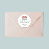 Books - Round Address Label - The Note House