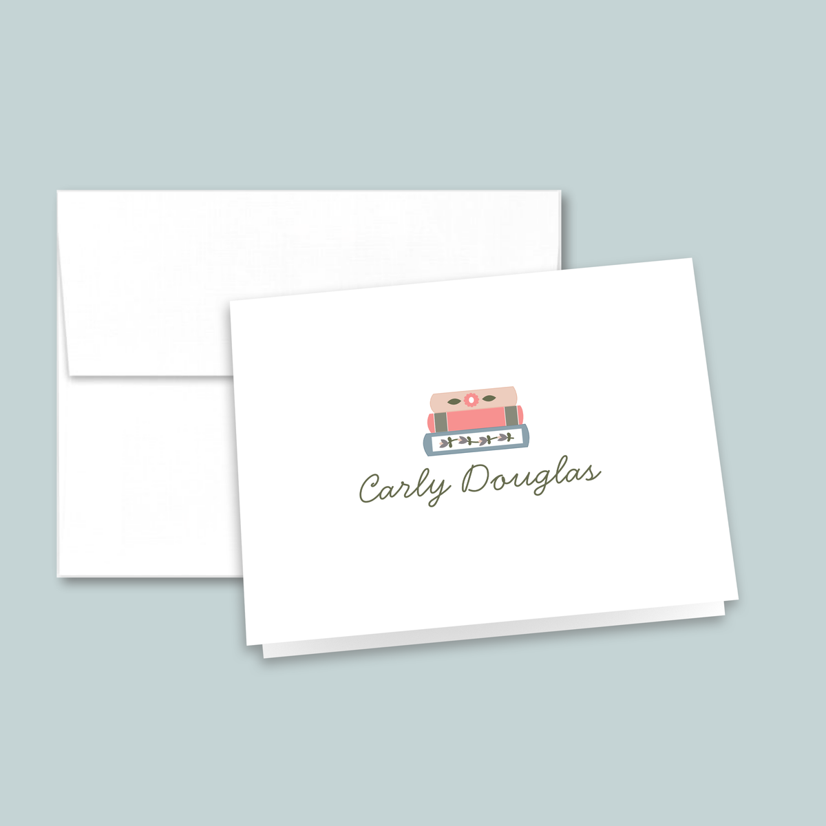 Books -  Personalized Folded Note Card