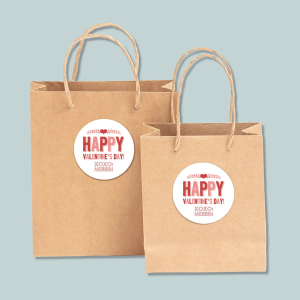 Branches and Heart - Personalized Round Gift Sticker - The Note House