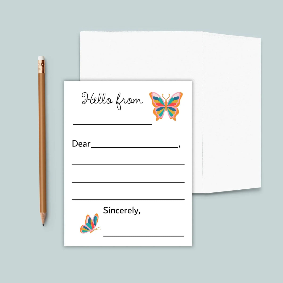 Note Cards Lin's Butterfly - Lined Note Cards – The Note House