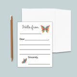Butterfly - Lined Note Cards - The Note House