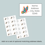 Butterfly - Personalized Lined Letter Template - The Note House