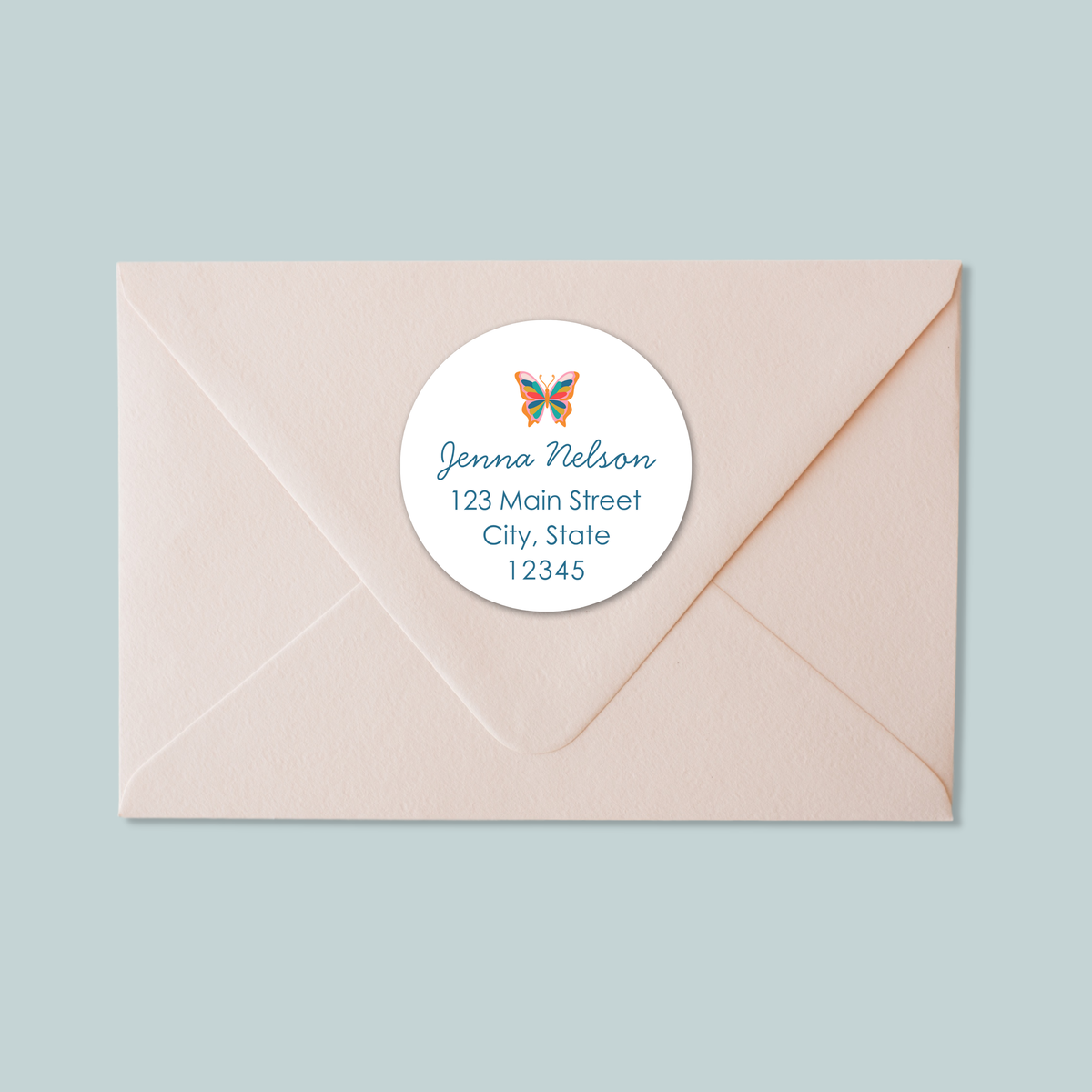 Butterfly - Round Address Label