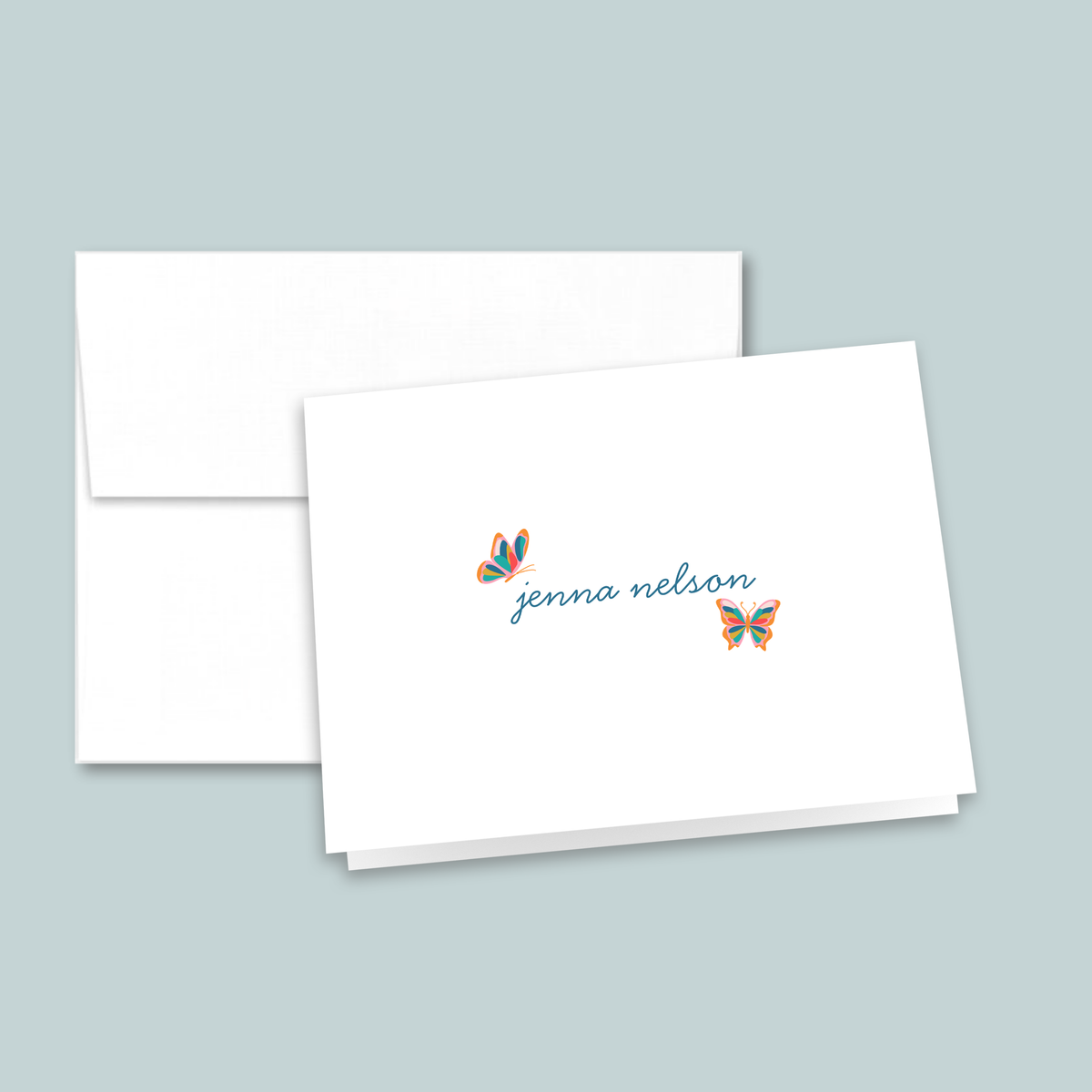 Butterfly -  Personalized Folded Note Card