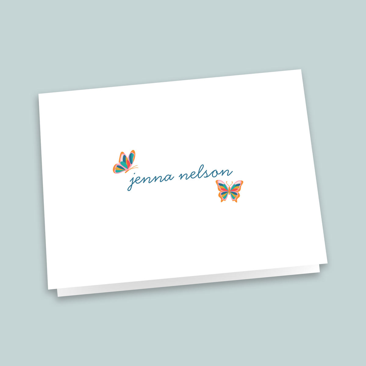 Butterfly -  Personalized Folded Note Card