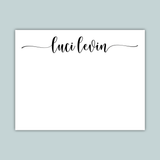 Calligraphy Script - Personalized Flat Note Card - The Note House