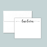 Calligraphy Script - Personalized Flat Note Card - The Note House