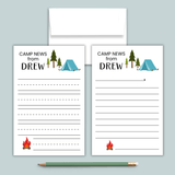 Camp News - Personalized Lined Camp Stationery - The Note House