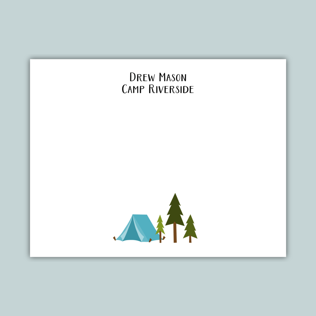 Camp Notes - Personalized Flat Note Card - The Note House