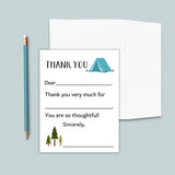 Camp - Personalized Fill - in - the - Blank Thank You Cards - The Note House