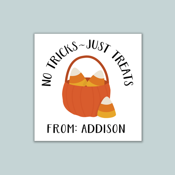 Candy Corn - Personalized Square Gift Sticker - The Note House