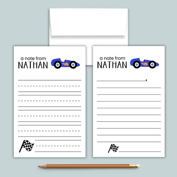 Car - Personalized Lined Letter Template - The Note House