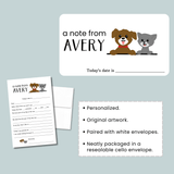 Cat and Dog - Personalized Fill - in Letter Template - The Note House