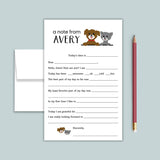 Cat and Dog - Personalized Fill - in Letter Template - The Note House