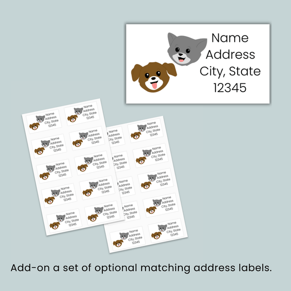 Cat and Dog - Personalized Fill - in Letter Template - The Note House