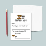 Cat and Dog - Personalized Fill - in - the - Blank Thank You Cards - The Note House