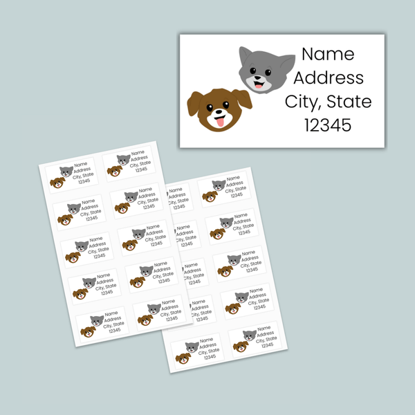 Cat and Dog - Personalized Lined Letter Template - The Note House