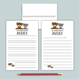 Cat and Dog - Personalized Lined Letter Template - The Note House