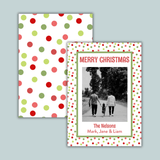 Christmas Dots - Personalized Photo Card - The Note House