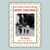 Christmas Dots - Personalized Photo Card - The Note House
