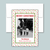 Christmas Dots - Personalized Photo Card - The Note House