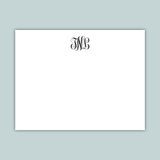 Classic Monogram - Personalized Flat Note Card - The Note House