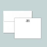 Classic Monogram - Personalized Flat Note Card - The Note House