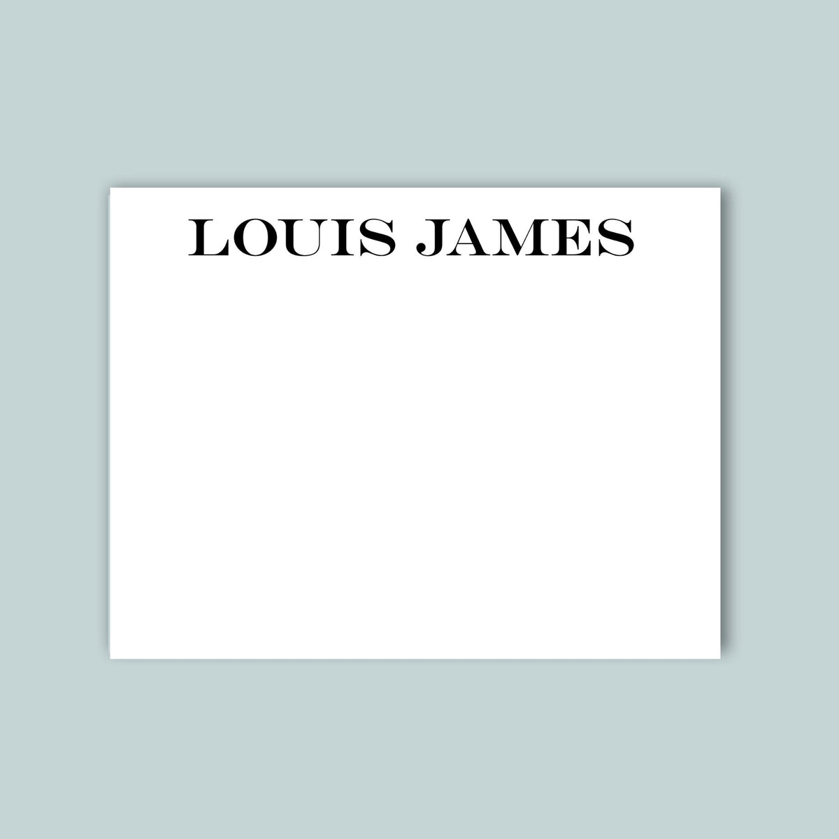 Classic Sophistication - Personalized Flat Note Card - The Note House