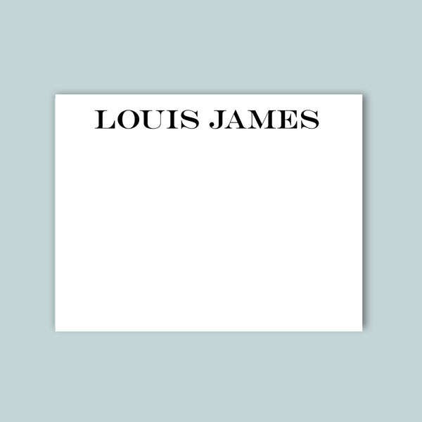 Classic Sophistication - Personalized Flat Note Card - The Note House