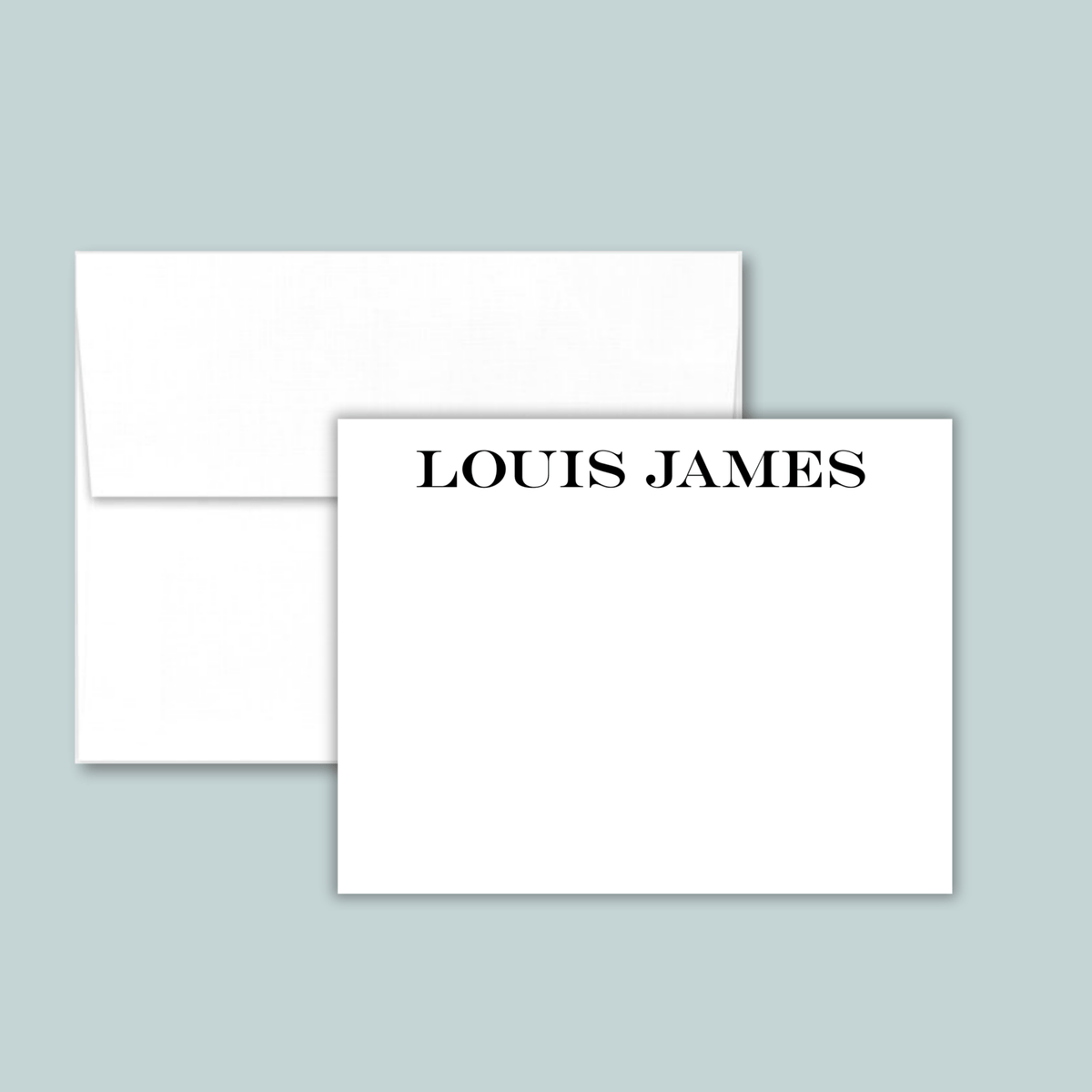 Classic Sophistication - Personalized Flat Note Card - The Note House