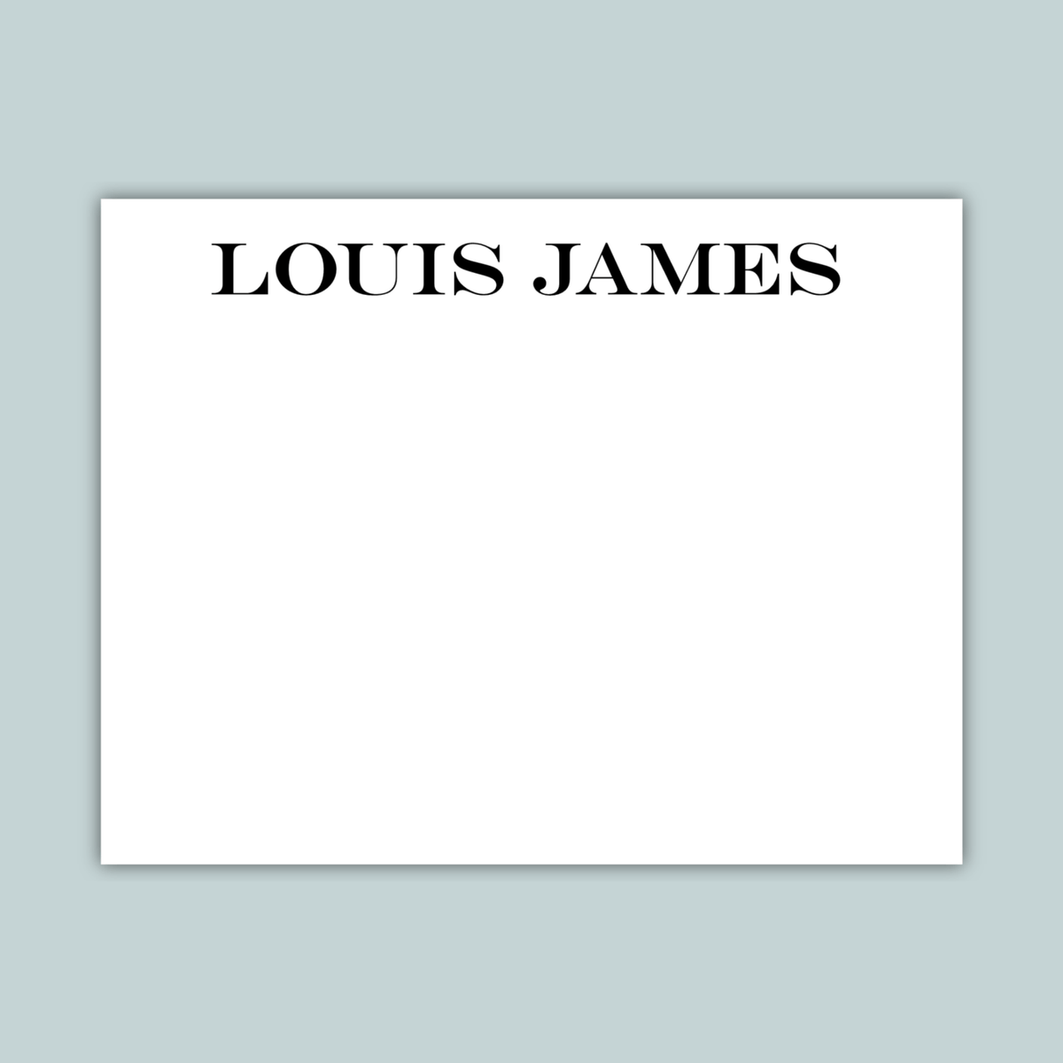 Classic Sophistication - Personalized Flat Note Card - The Note House
