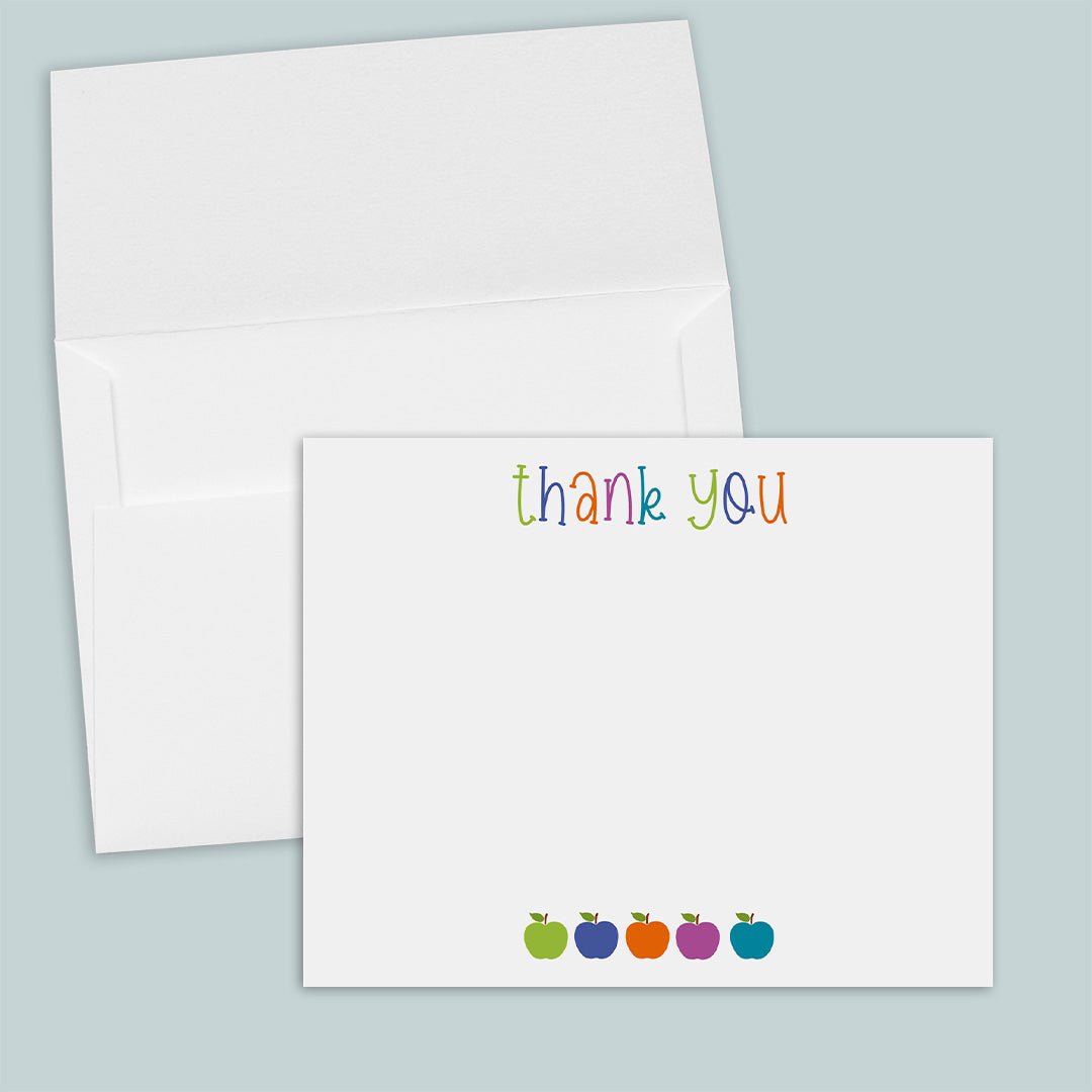 Colorful Apples - Thank You - The Note House