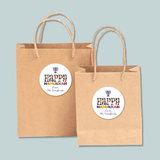 Colorful Hanukkah - Personalized Round Gift Sticker - The Note House