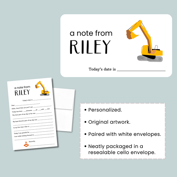 Construction - Personalized Fill - in Letter Template - The Note House