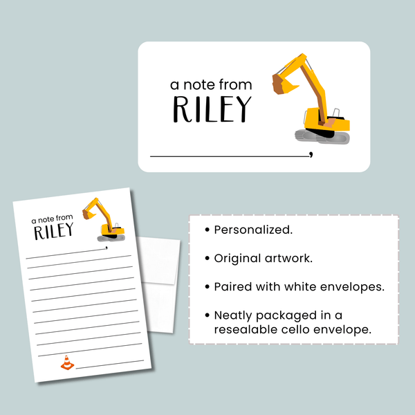 Construction - Personalized Lined Letter Template - The Note House
