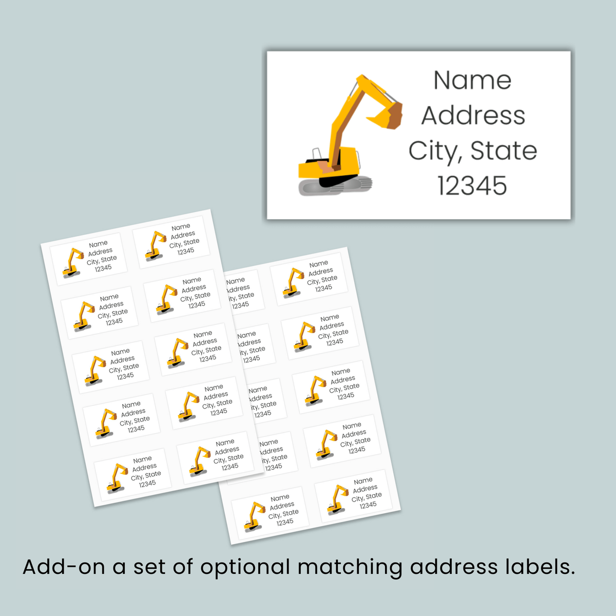 Construction - Personalized Lined Letter Template - The Note House