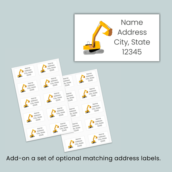 Construction - Personalized Lined Letter Template - The Note House