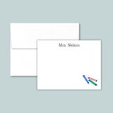 Crayons - Personalized Flat Note Card - The Note House